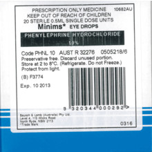 MINIMS PHENYLEPHRINE 10%   *S4