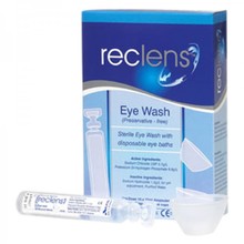 RECLENS EYE WASH 15ML AMP WITH EYE BATHS (10)