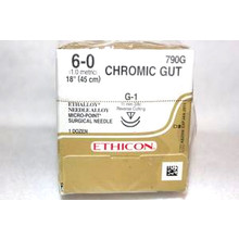 ETHICON CHROMIC GUT SUTURE 6/0 2XG-1 45CM